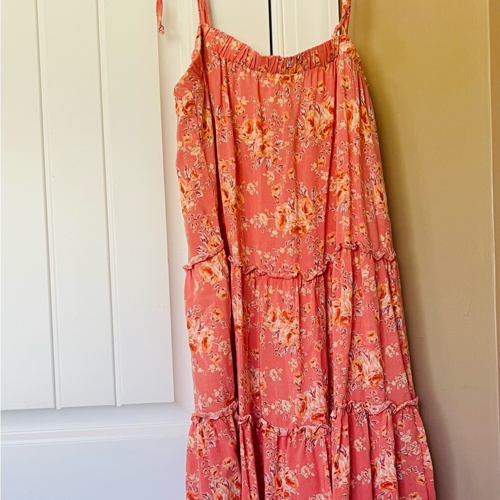 As U Wish Coral Floral Dress